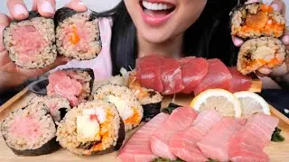 O-TORO + AKAMI SASHIMI SUSHI (ASMR EATING SOUNDS) NO TALKING | SAS-ASMR
