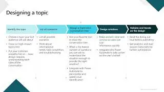 PVA - 10A Chatbot Topic Design