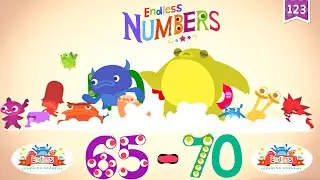 Endless Numbers 65 - 70 | Meet Number Sixty-five to Seventy | Fun Learning for Kids