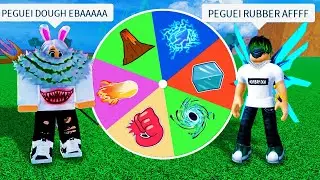 A FRUTA QUE A ROLETA MANDAR A GENTE VAI PVP NO BLOX FRUITS A REVANCHE