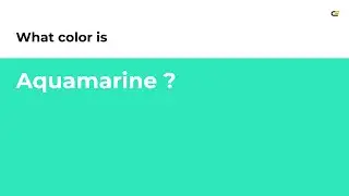 Aquamarine color 