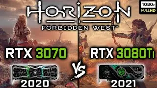 RTX 3070 vs RTX 3080 Ti in Horizon Forbidden West - 1080p Benchmark + 1440p - FSR 2.2, XeSS, DLSS
