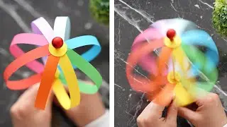 🌈Rainbow Paper Spinner Toy - Paper Crafts Tutorial - Rainbow Sphere