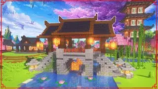 Minecraft Japanese Bridge Tutorial [Japanese Village EP 13]