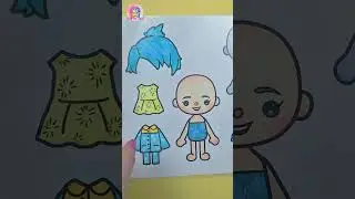 Joy Inside Out in toca life world #drawing #paperdiy #shorts