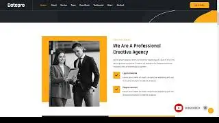 Datapro - One Page Agency HTML Template clean modern