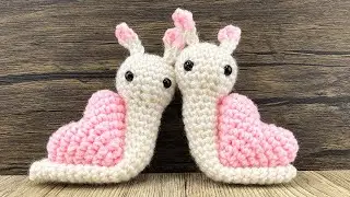 Valentine Day Crochet Project: Crochet Snail w/Heart Shell 🐌❤️