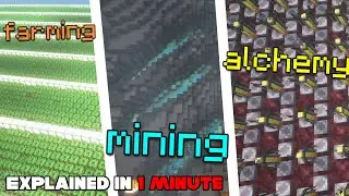Best Way to Level Up EVERY Skill in Hypixel Skyblock || 1 Minute Tutorial