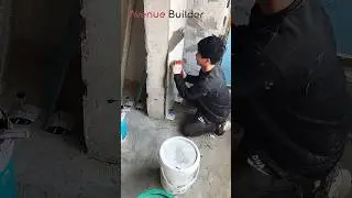 Bathroom wall tile fitting | #walltile #tilework #satisfying #diy #asmr #shorts#shortsfeed