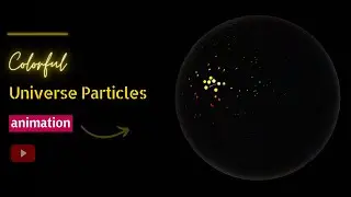 Colorful Universe particles animation in HTML5 Canvas and JS