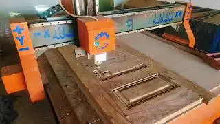 3D Wooden Door engraving project with CNC Router Machine