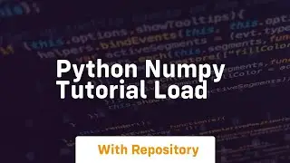 Python numpy tutorial load