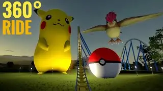 360 Pokémon Night Coaster Video Simulator for Google Cardboard 360° 3D SBS Detective Pikachu 4K VR
