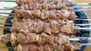 The taste of the shashlik was simply amazing... The marinade was made from pomegranate juice.