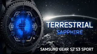 TERRESTRIAL SAPPHIRE - animated Samsung Galaxy watch, Sport, Gear S3, S2