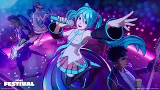 Fortnite hatsune miku skin gameplay