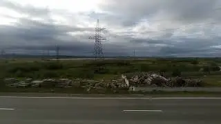 Подход и пересечение Амура у Комсомольска на поезде