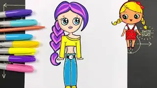 👩🏻‍🦱💛How to draw a Fashion Girl Doll