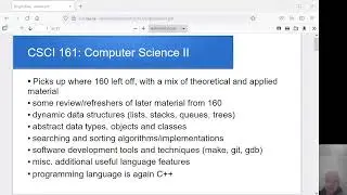CSCI 161: intro/administrivia, spring 2022 (Dave's sections)