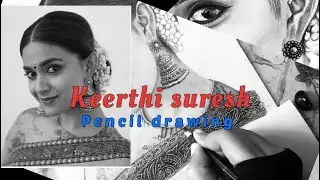 Keerthi suresh portrait drawing | Realistic drawing | Drawing materials
