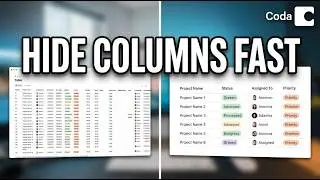 Hide Columns In Coda [Shortcut]