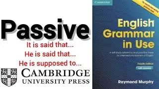 Passive ; It is said that... (Unit-45) (Intermediate)