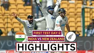 India Vs New Zealand 1st Test Day 2 Highlights 2024 | 46 Run All Out Team India | IND vs NZ Test