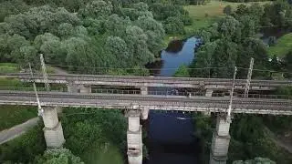 RopeJump с железнодорожного моста в Манихино