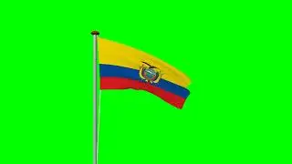 Ecuador COUNTRY FLAG ANIMATED GREEN SCREEN EFFECT BACKGROUND VIDEO
