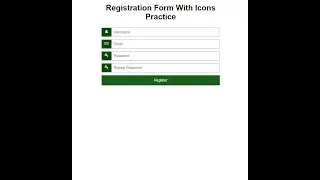 How to create a Registration Form with Icons using HTML and CSS