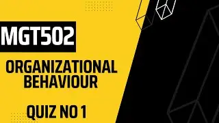 MGT502 Organizational Behaviour Quiz no 1
