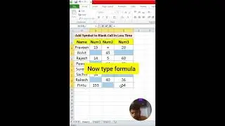 how to insert symbol in blank cells in excel