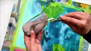 Catalyst Wedge Techniques for Beginners / Abstract Acrylic Painting #art #artist #relaxing