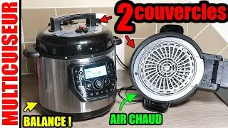 Cecotec multicuiseur GM H Deluxe Fry avec couvercle friteuse air chaud et balance intégrée !! cookeo
