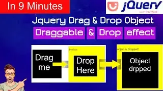 Coding jquery ui drag and drop effect on box object|jquery drag and drop effect|draggable |droppable