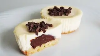 Nutella Surprise Cheesecakes : easy mini cheesecake recipe