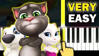 Talking TOM BUBBLE SHOOTER - Theme Song - VERY EASY Piano tutorial