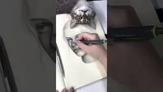 Кота все нашли?🐈 #art #арт #рисунок #portrait #sketch #artist #skethbook #портрет