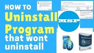 Uninstall a program that won't uninstall. (Revo Uninstaller)