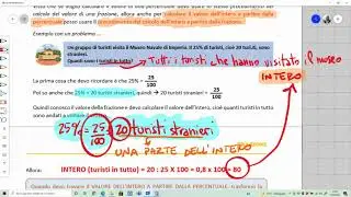Calcolo il valore dell'intero dalla Percentuale