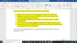 Cisco ASA Firewall Active / Standby Failover