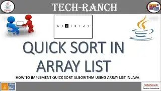 How to implement Quick Sort algorithm using ArrayList | Algorithm & Implementation | 