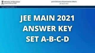 How To check answer key of jee mains 2021 ? | step by step process | jee mains 2021