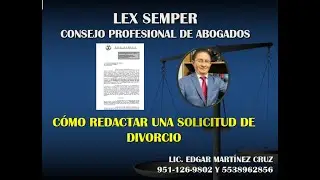 CÓMO REDACTAR UNA SOLICITUD DE DIVORCIO