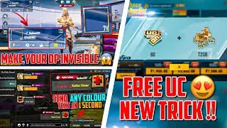 🤯BGMI FREE UC NEW TRICK😱DP INVISIBLE TRICK IN BGMI😨COLOUR MESSAGE TRICK😨 TOP 5 TRICKS IN BGMI PART-1