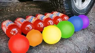 EXPERIMENT Car VS Rainbow Balloons