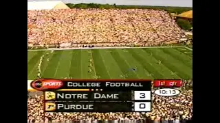 Notre Dame Fighting Irish Football vs. Purdue Boilermakers college football game, 1999