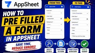 AppSheet How To Pre Filled a Form