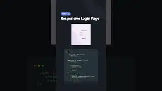 Simple responsive login page with HTML & CSS. Source code link in the comments 🔥