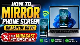 How To solve this device doesn't support receiving miracast & How to mirror phone screen to pc